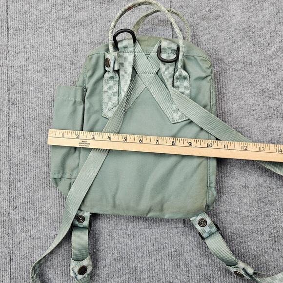 Fjallraven Kanken Mini Backpack Green 23661 Vinylon F Small Daypack Bag Canvas - Picture 9 of 9